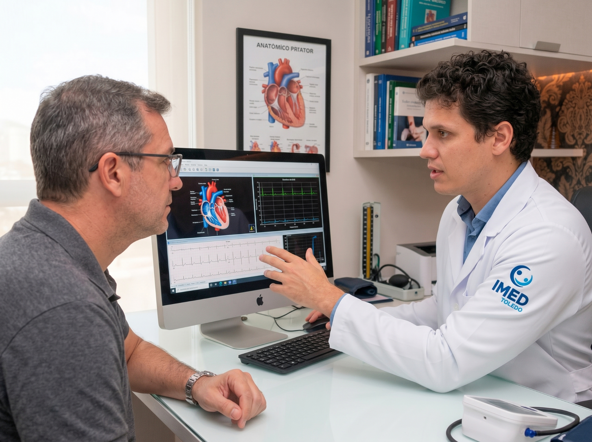 Etapa da consulta cardiológica: Conversa detalhada sobre sua saúde